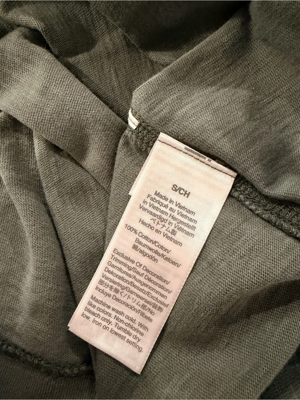 NWOT J. Crew Size S Green Garment Dyed Cotton Long Sleeve Henley Shirt